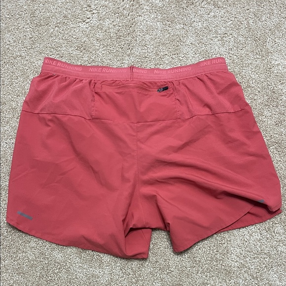 Nike Red Running Shorts with Drawstring - Picture 2 of 3